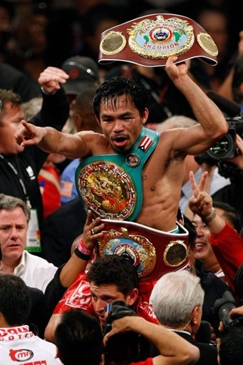 Pacquiao devient champion du monde welter WBO le 14 novembre 2009 à Las Vegas.